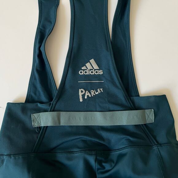 Adidas Parlay Padded Cycling Bib Shorts Womens Medium Green HM3159 MSRP $200 NWT - Picture 11 of 12